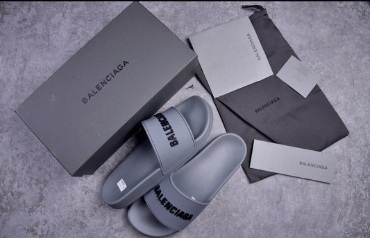 New Balenciaga Slides (Grey)